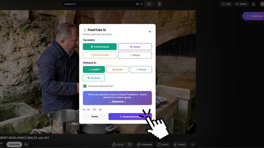 flashtube - dodatek do google chrome