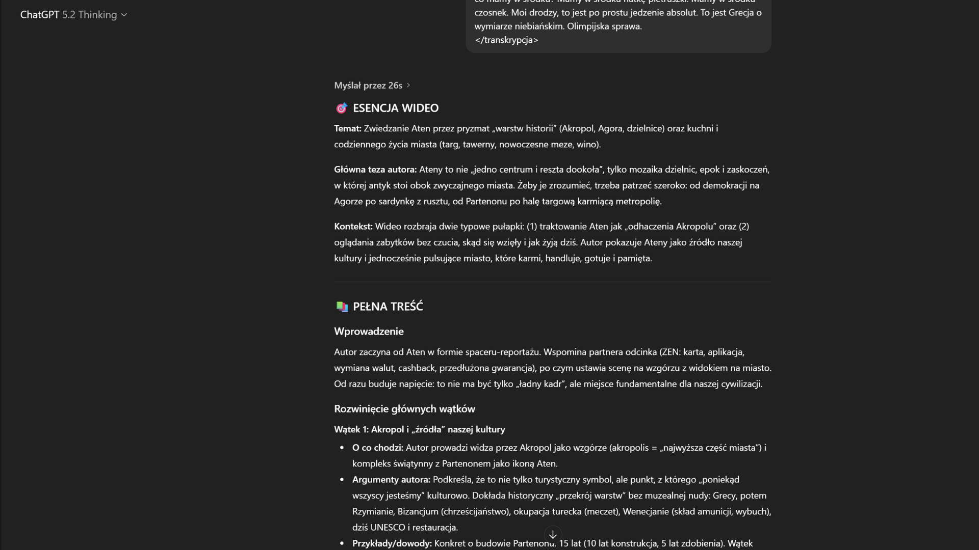 Krok 3: dostajesz gotowe podsumowanie